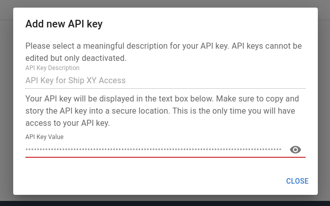 Added API Key